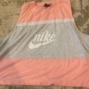 This is a Nike pink workout tee